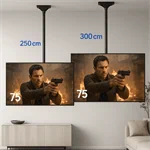 מתקן תלייה תקרתי באורך 3 מטר למסכי טלוויזיה עד 70″ PLB-CE946-01XL לתקרה גבוהה במיוחד 2