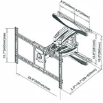 זרוע למסכים עד 75 אינץ' דגם P-6 2