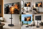 מעמד רצפתי נייד עד 65″ דגם AL-65 שחור 10