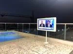 חיפוי מוגן מים לטלוויזיה על עמוד מסתובב למסכים עד 65 2