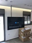 עמוד דגל תקרתי עשוי נירוסטה למסכים עד 75 אינץ' 5