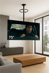 מתקן תלייה תקרתי באורך 3 מטר למסכי טלוויזיה עד 70″ PLB-CE946-01XL לתקרה גבוהה במיוחד