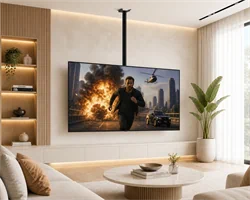 מתקן תלייה תקרתי אוניברסלי למסכים עד 75" – דגם LC-705 מבית LEXUS