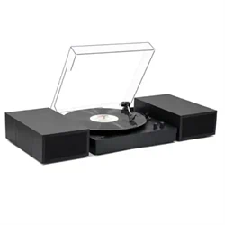 פטיפון Bluetooth עם רמקולים מדפיים – Pure Acoustics TT-45 (שחור)