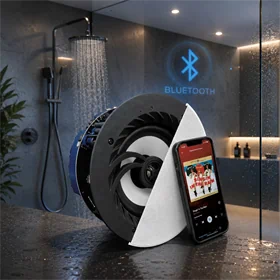רמקול שקוע Bluetooth לתקרה Lithe Audio 6.5" BT  3210 למקלחת