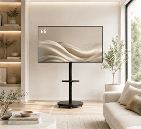 מעמד רצפתי נייד עד 65″ דגם AL-65 שחור