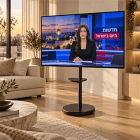 מעמד גלגלים עד 86 אינץ' AL75B שחור