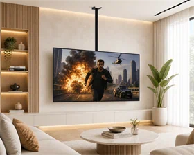 מתקן תלייה תקרתי אוניברסלי למסכים עד 75" – דגם LC-705 מבית LEXUS