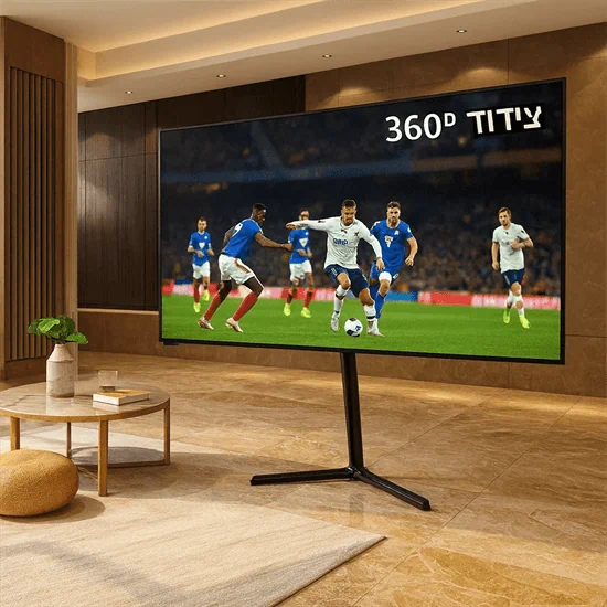 מעמד שחור מעוצב למסכים עד 70 אינץ' LUMI FS-17