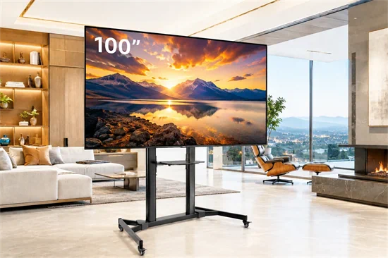 עגלה ניידת למסכים גדולים עד 100״ דגם TTL17-610TW