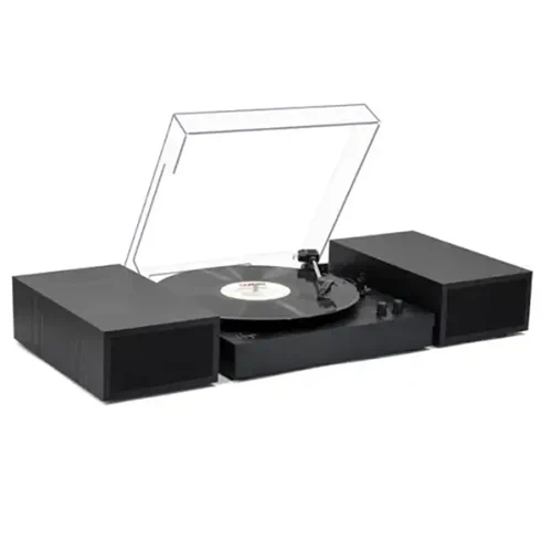 פטיפון Bluetooth עם רמקולים מדפיים – Pure Acoustics TT-45 (שחור)