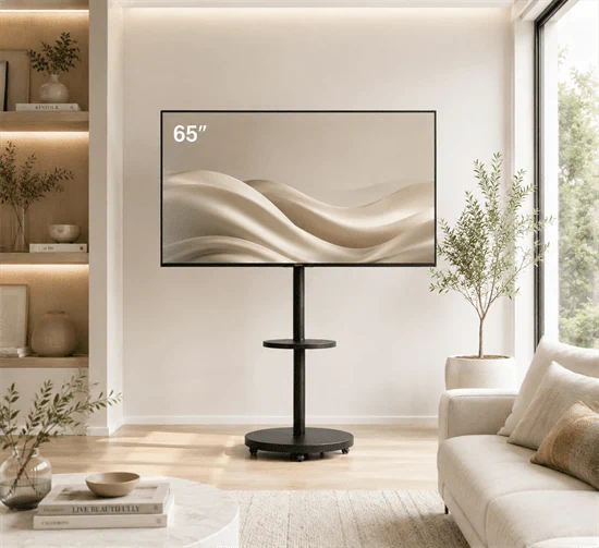 מעמד רצפתי נייד עד 65″ דגם AL-65 שחור